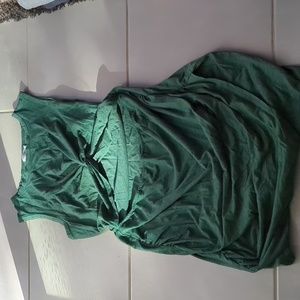 Green bodycon cutout dress